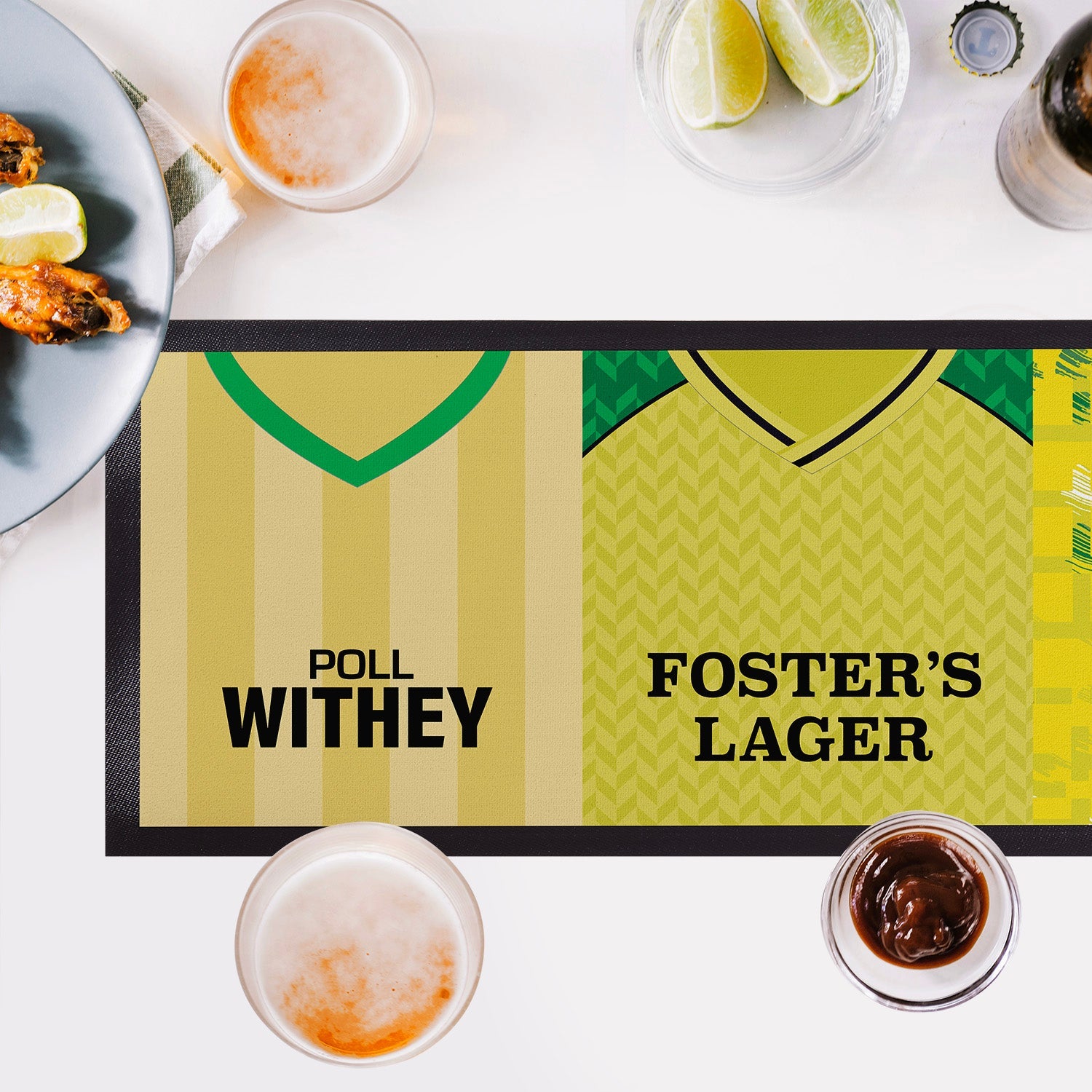 Personalised Norwich- Retro Football Shirts - Bar Runner