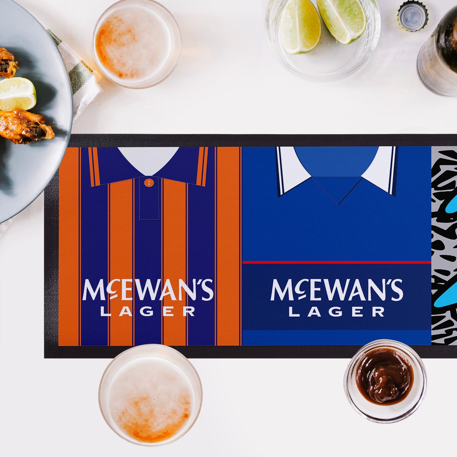 Personalised Rangers - Style 2 - Retro Football Shirts - Bar Runner