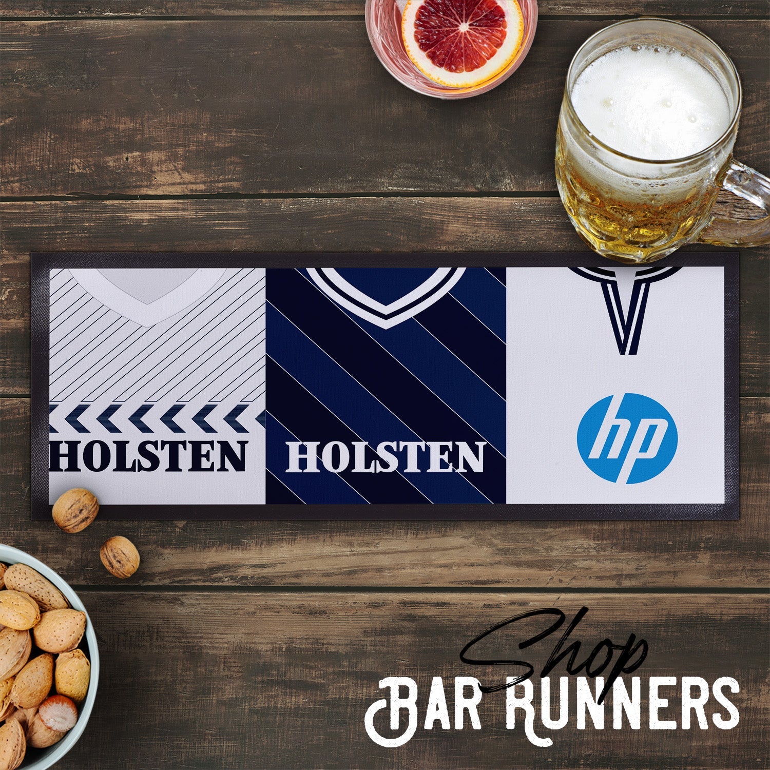 Personalised Tottenham - Retro Football Shirts - Bar Runner