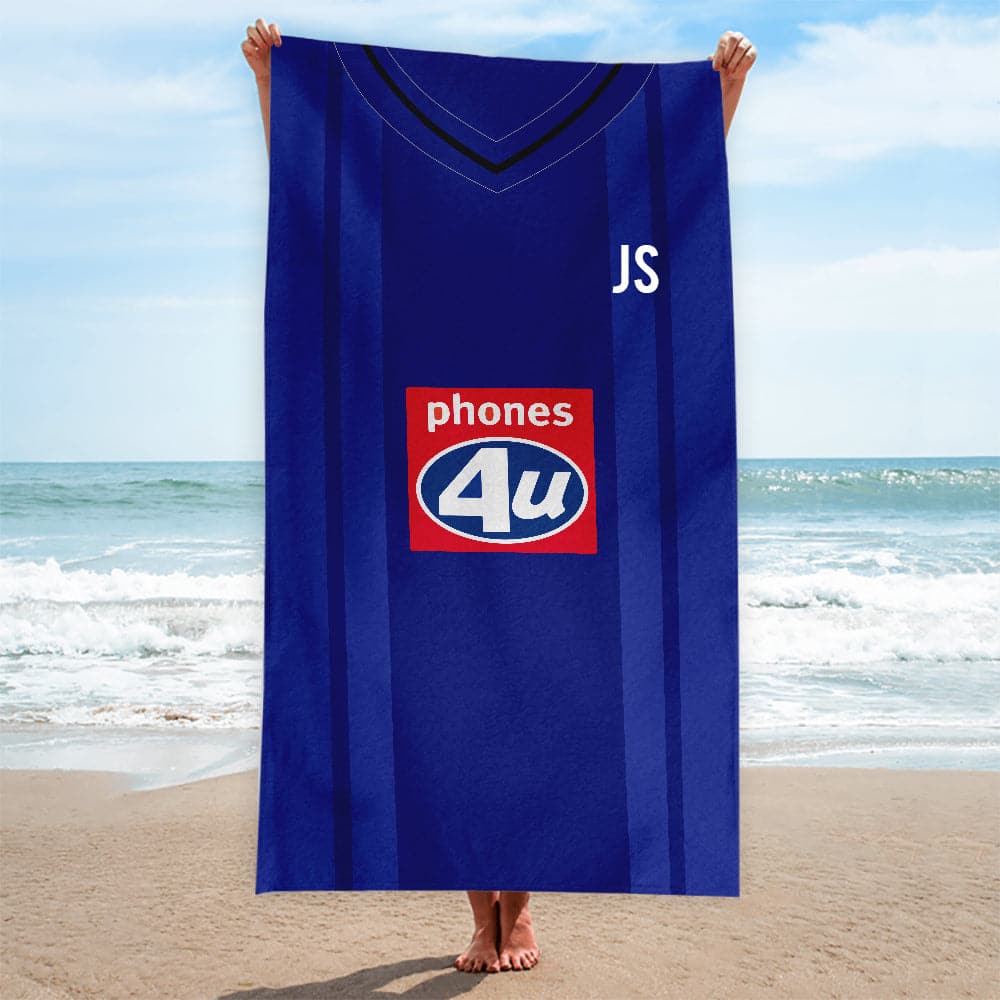 Birmingham - 2002 Home Shirt - Personalised Retro Beach Towel - 150cm x 75cm