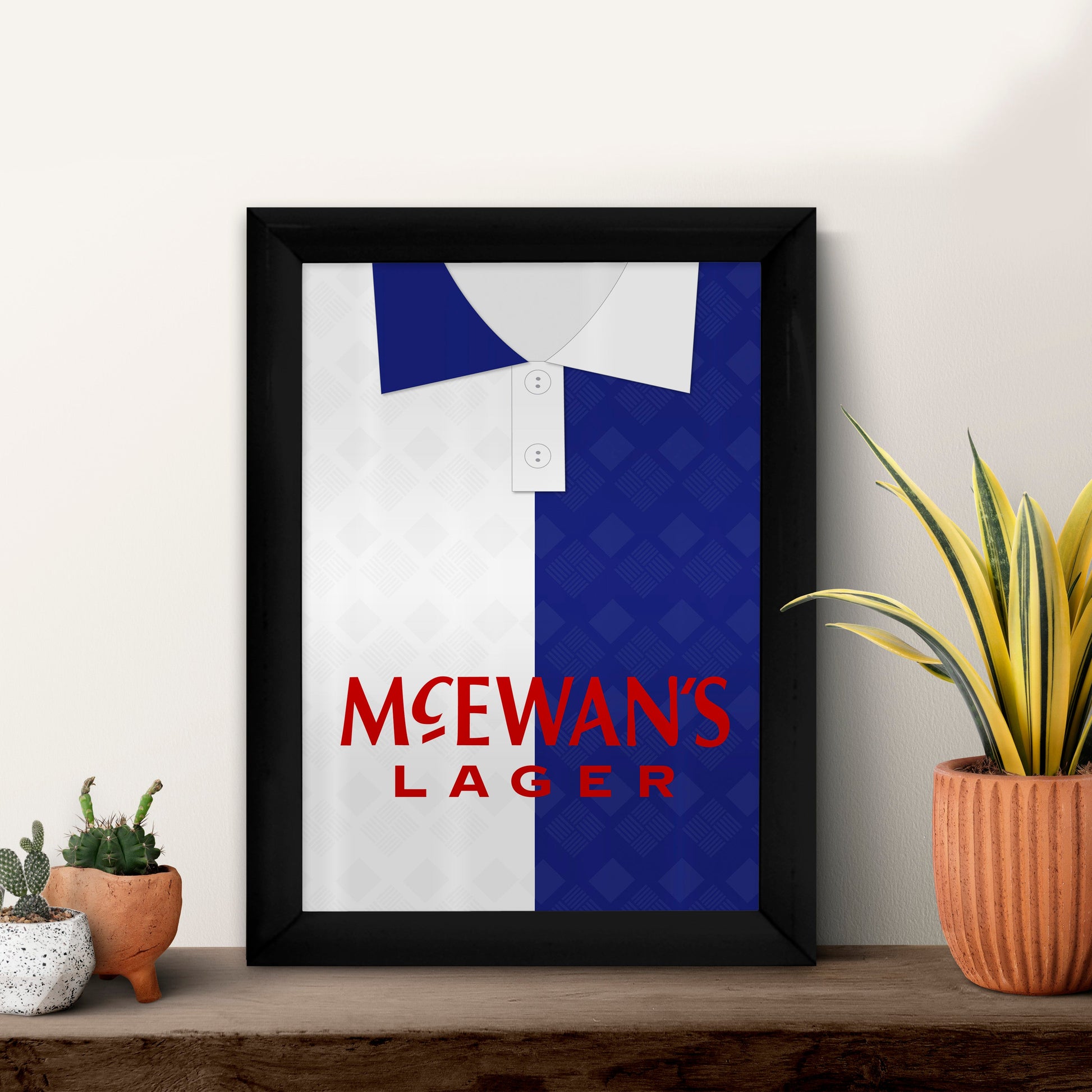 Personalised Blackburn - 1992 Home Shirt - A4 Metal Sign Plaque 