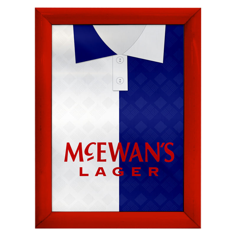 Personalised Blackburn - 1992 Home Shirt - A4 Metal Sign Plaque 