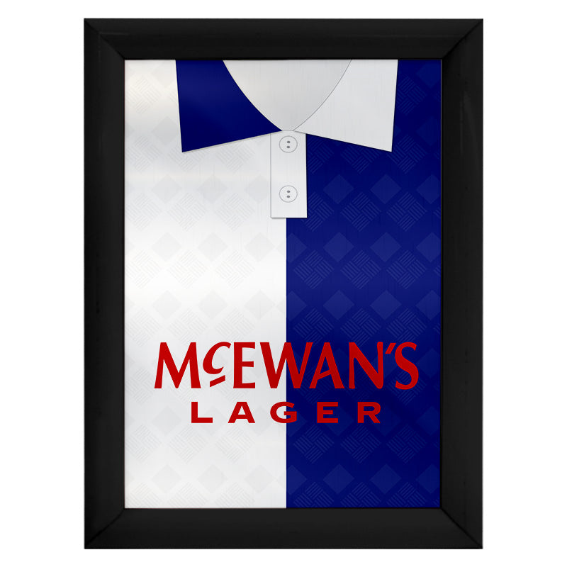 Personalised Blackburn - 1992 Home Shirt - A4 Metal Sign Plaque 