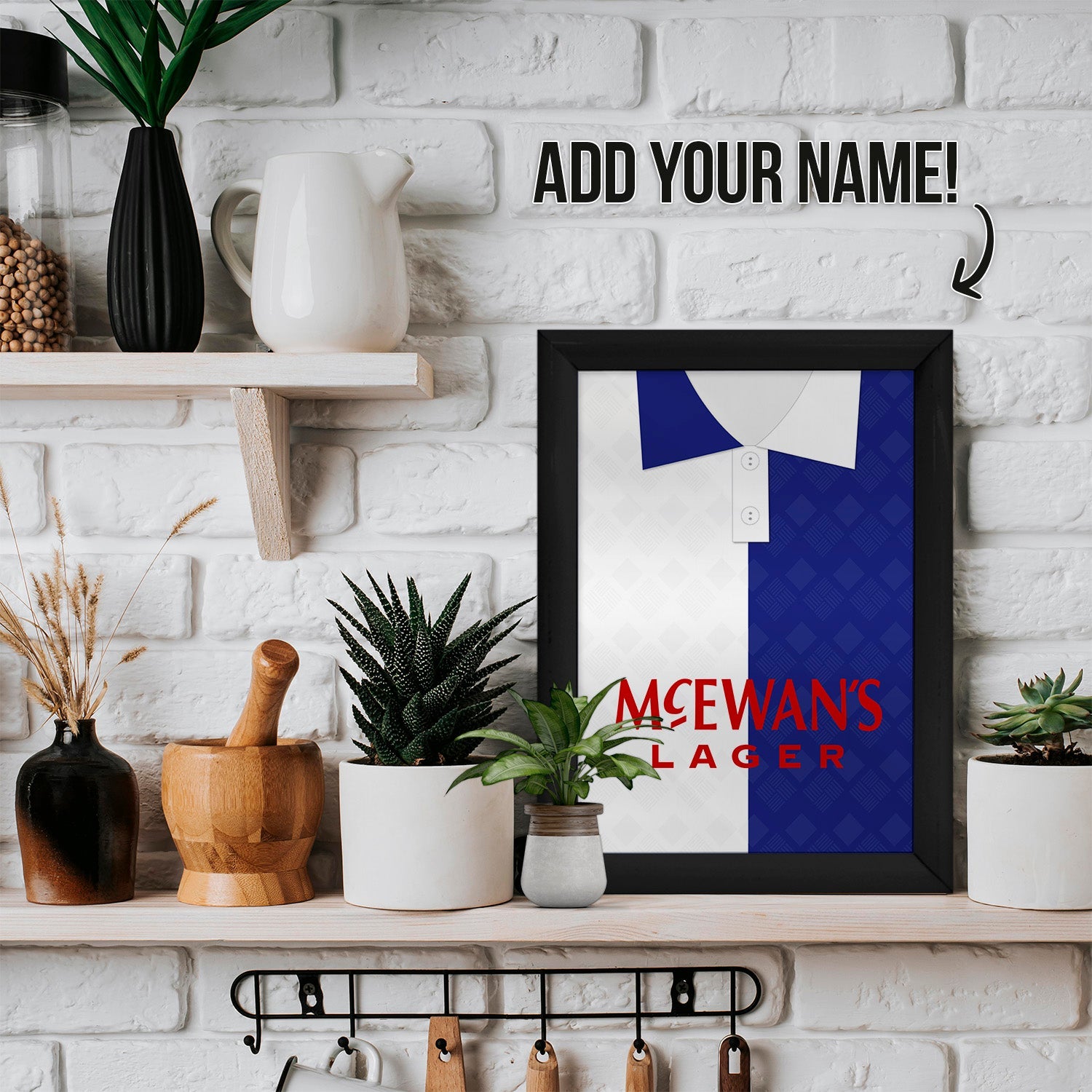 Personalised Blackburn - 1992 Home Shirt - A4 Metal Sign Plaque 