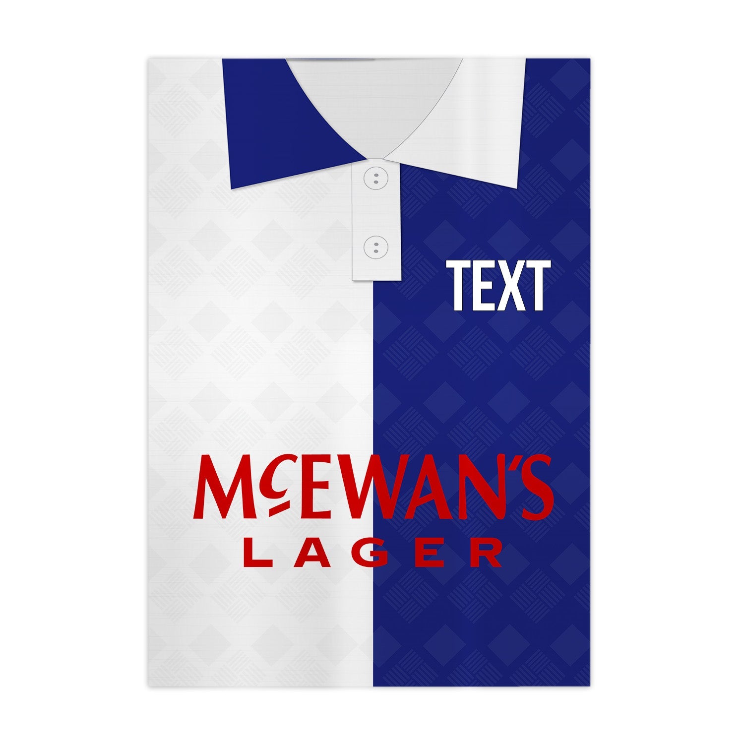 Personalised Blackburn - 1992 Home Shirt - A4 Metal Sign Plaque 