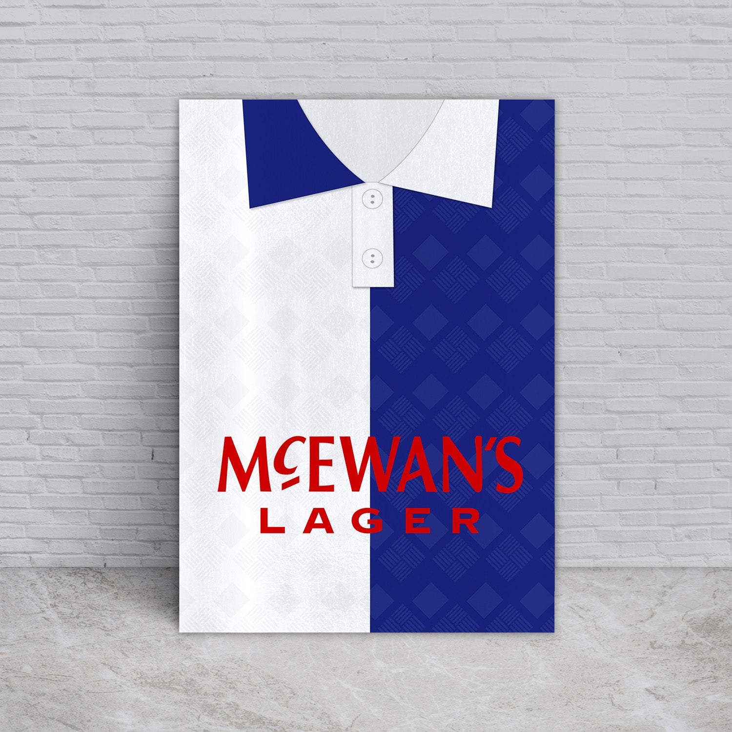 Personalised Blackburn - 1992 Home Shirt - A4 Metal Sign Plaque 