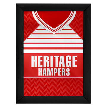 Personalised Middlesbrough 1990 Home Shirt - A4 Metal Sign Plaque - Frame Options Available