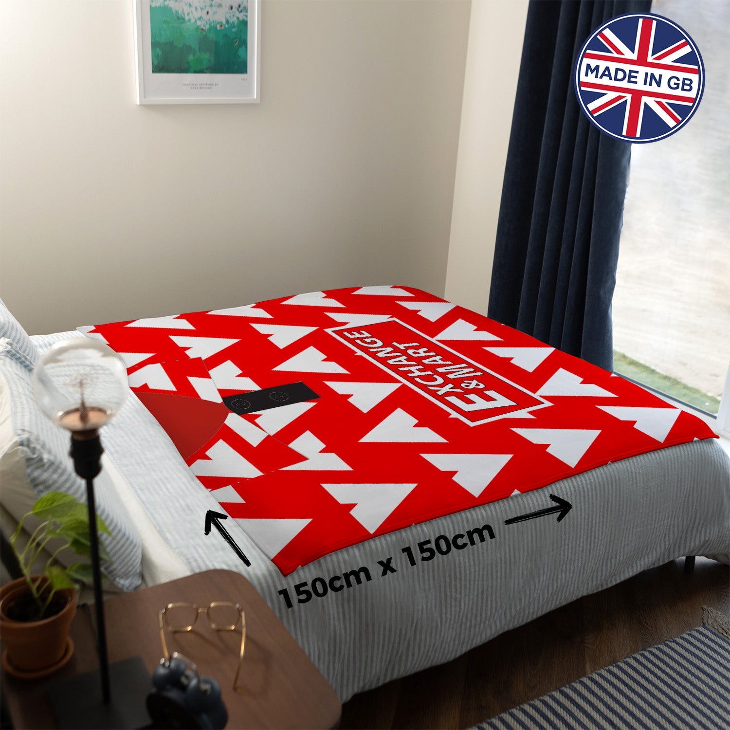 Bournemouth - 1993 Home - Personalised Retro Fleece Blanket 150cm X 150cm