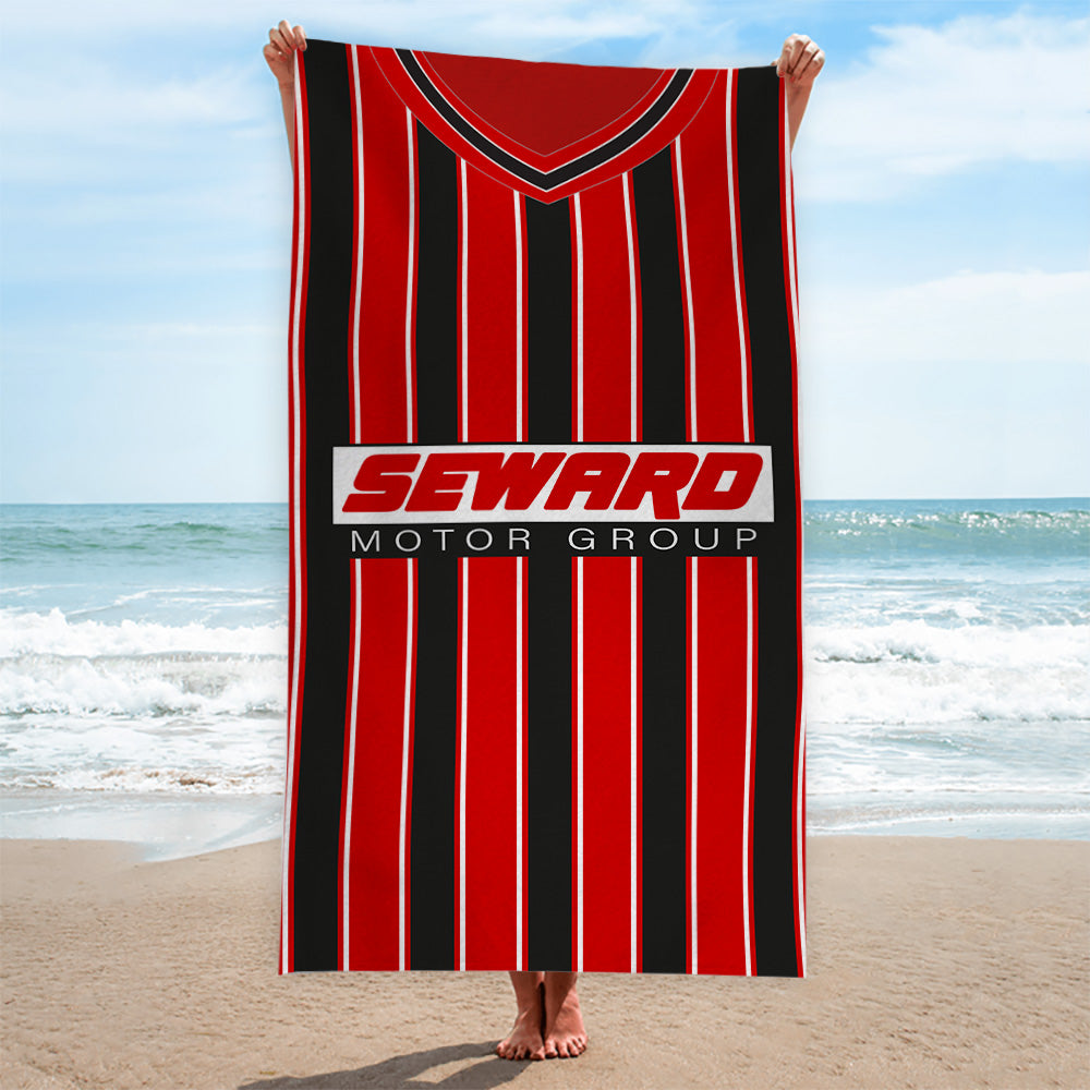 Bournemouth 2001 Home Shirt - Personalised Lightweight, Microfibre Retro Beach Towel