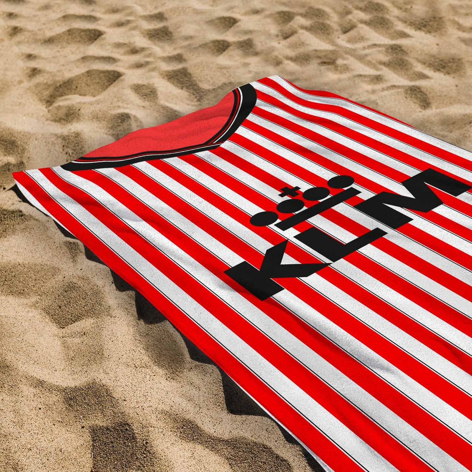 Brentford 1989 Home Shirt - Personalised Lightweight, Microfibre Retro Beach Towel