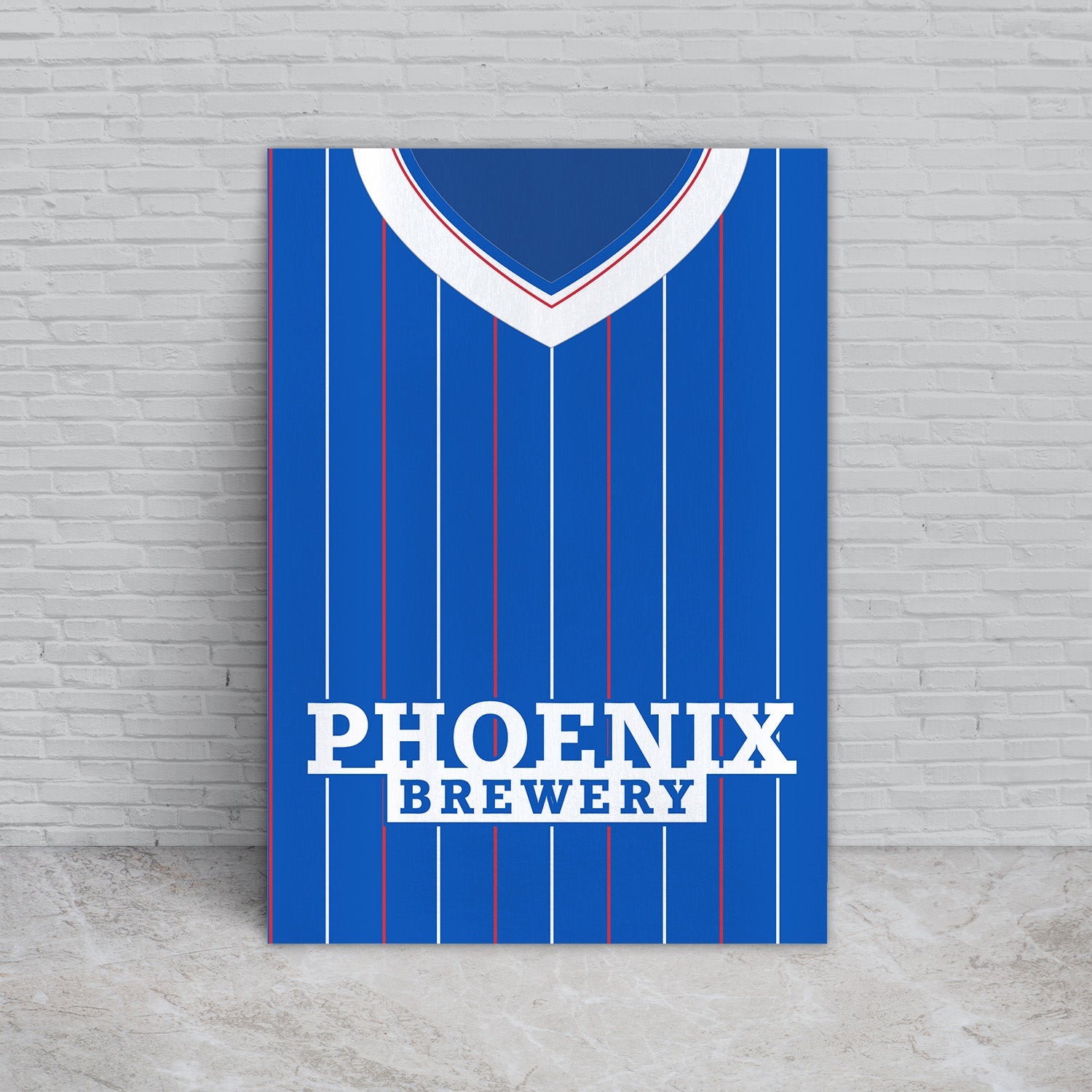 Personalised Brighton-1983 Home Shirt - A4 Metal Sign Plaque