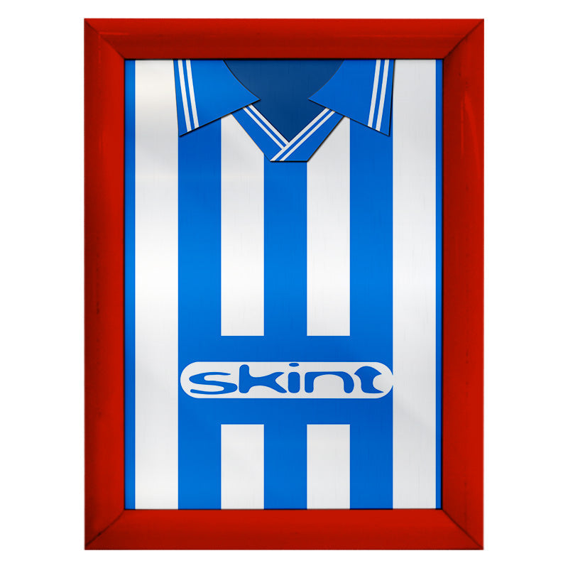 Personalised Brighton-1999 Home Shirt - A4 Metal Sign Plaque