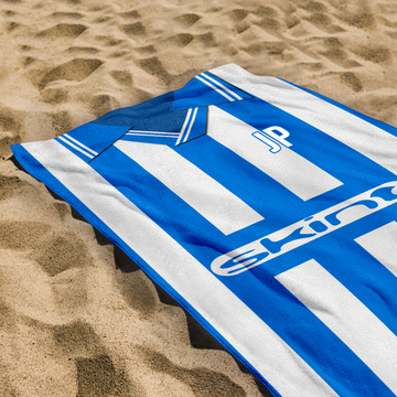 Brighton - 1999 - Home Shirt - Personalised Retro Lightweight, Microfibre Beach Towel - 150cm x 75cm