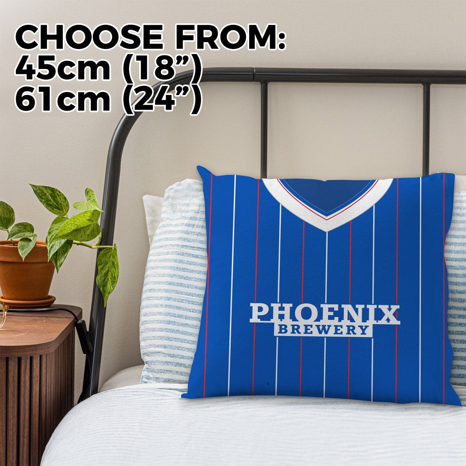 Brighton & Hove - 1983 Home Shirt - 45cm or 61cm Retro Cushion