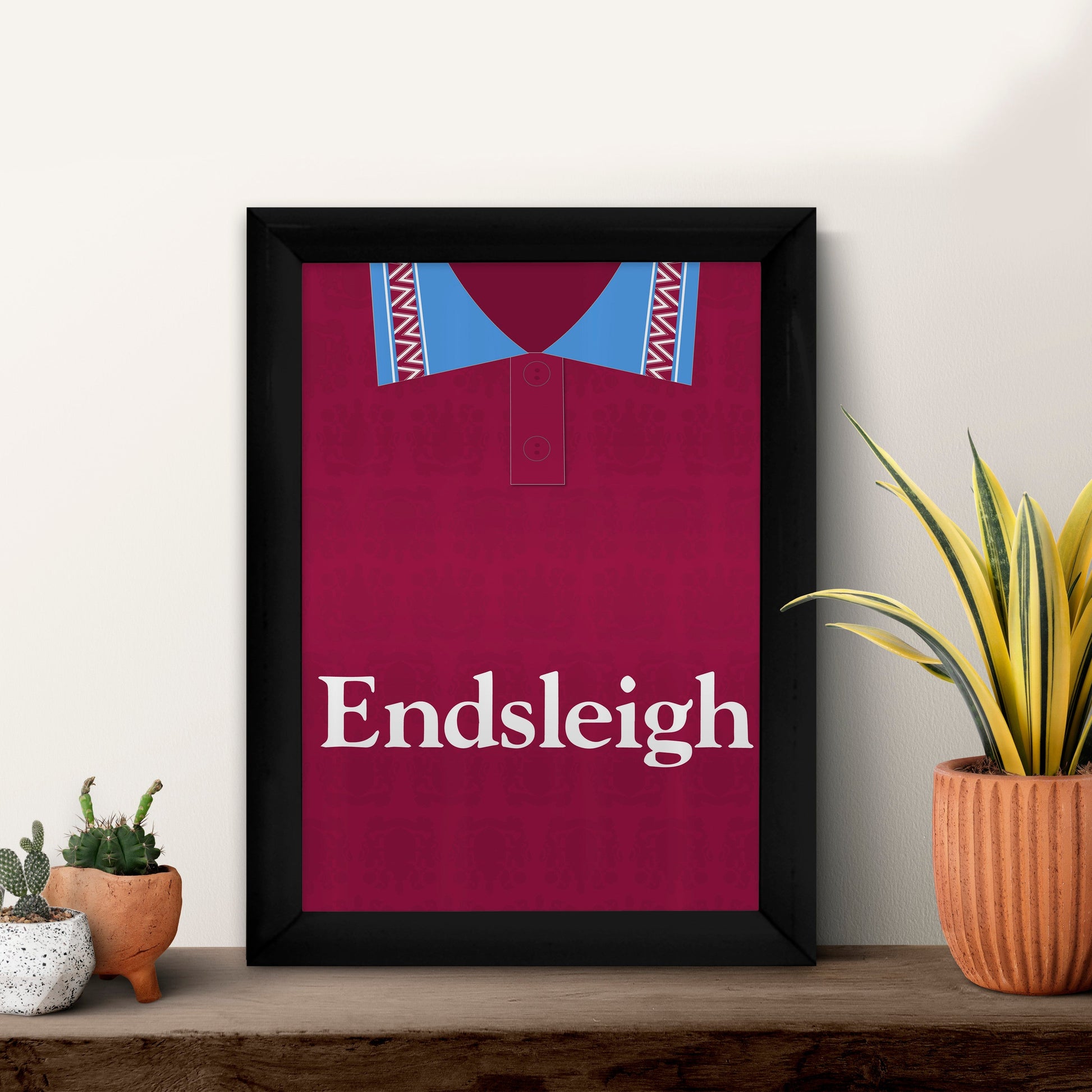 Personalised Burnley - 1994 Home Shirt - A4 Metal Sign Plaque