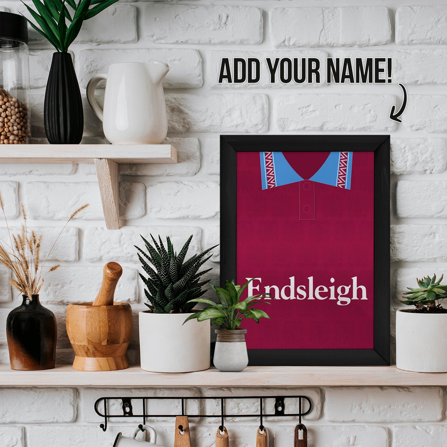 Personalised Burnley - 1994 Home Shirt - A4 Metal Sign Plaque