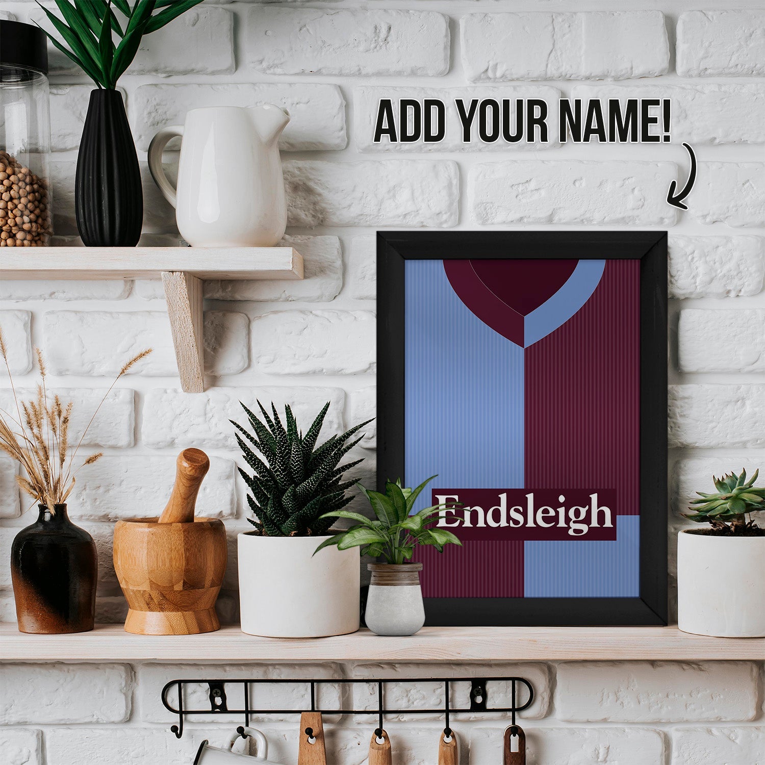 Personalised Burnley - 1998 Home Shirt - A4 Metal Sign Plaque