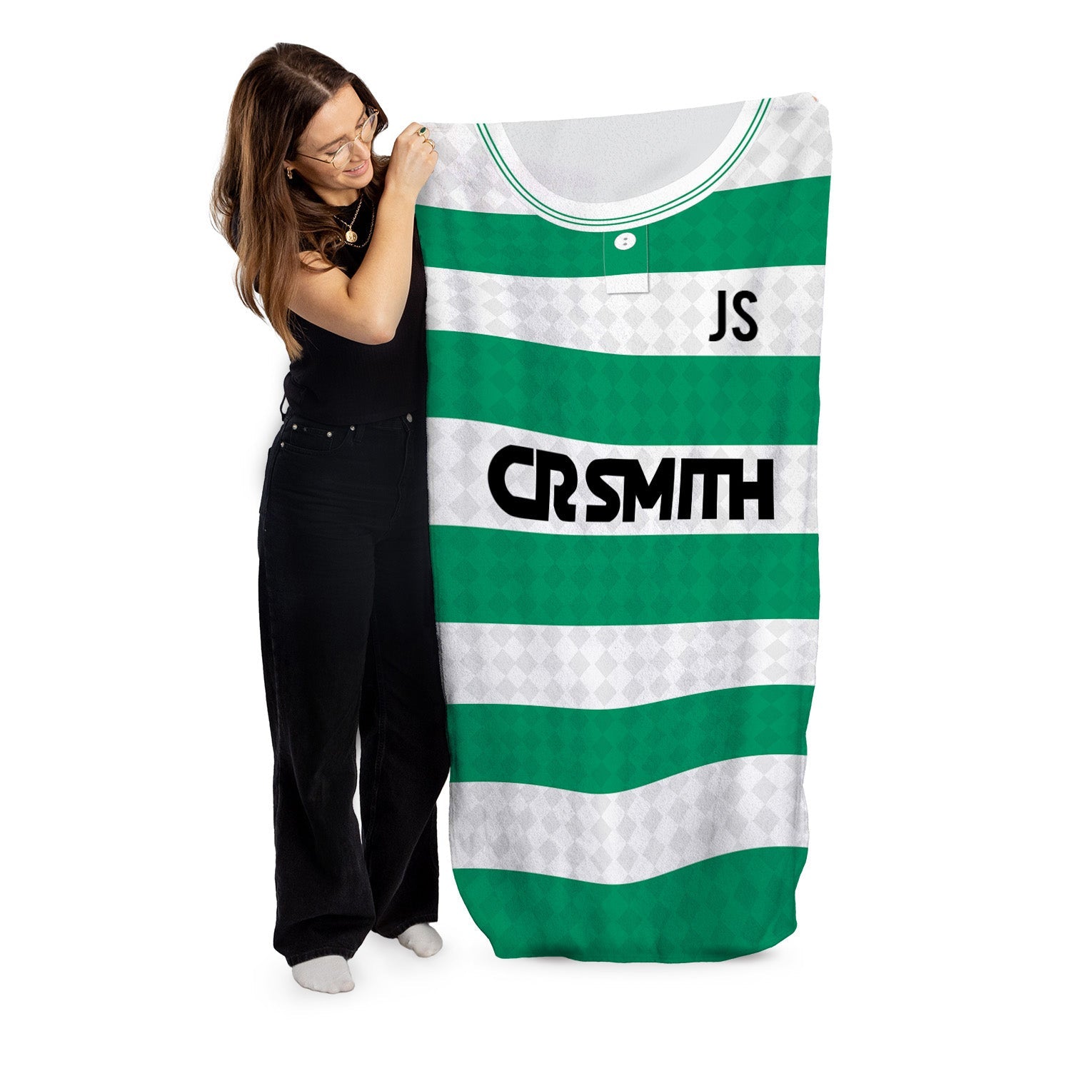 Celtic - 1988 Home Shirt - Personalised Retro Beach Towel