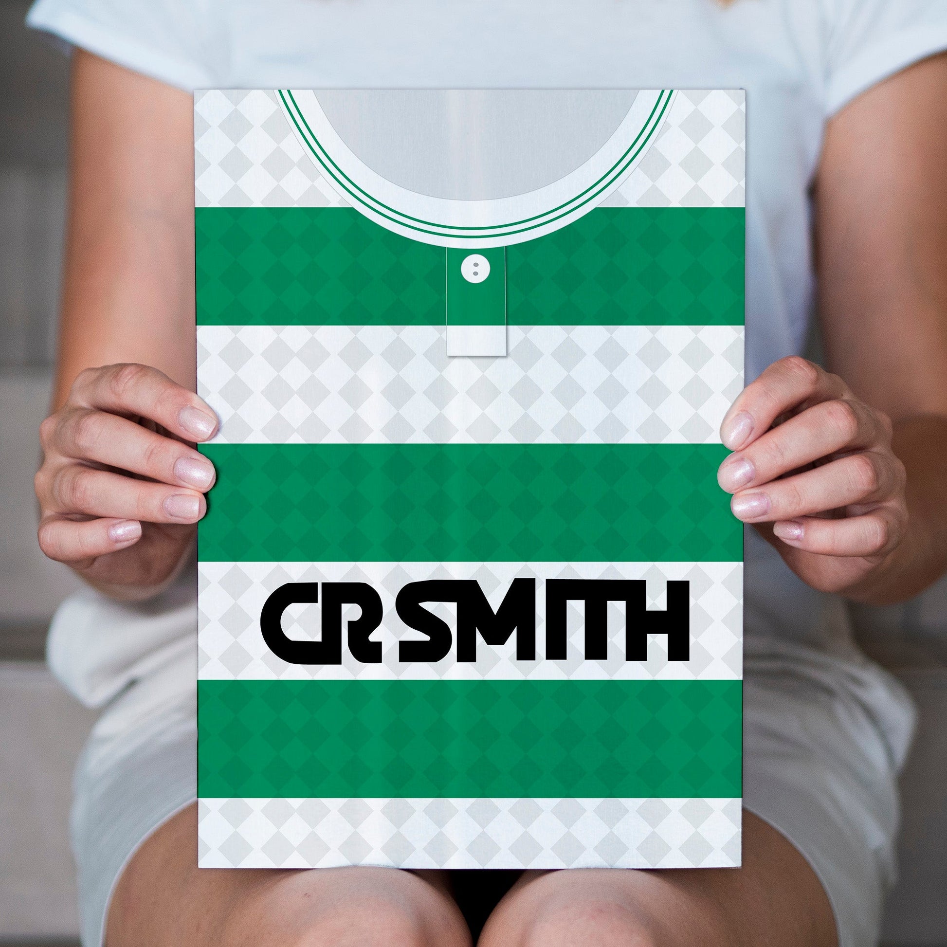 Personalised Celtic - 1988 Home Shirt - A4 Metal Sign Plaque