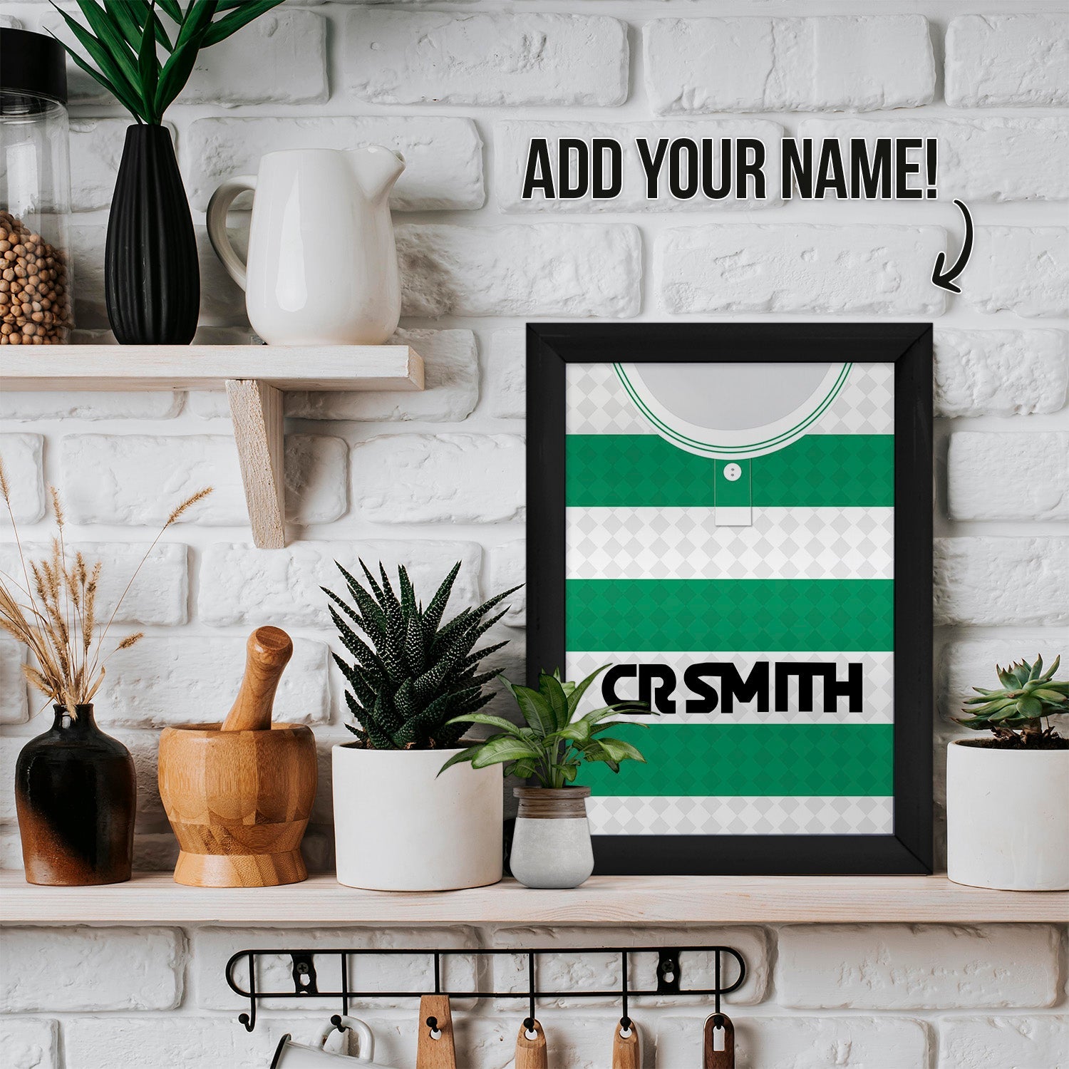 Personalised Celtic - 1988 Home Shirt - A4 Metal Sign Plaque