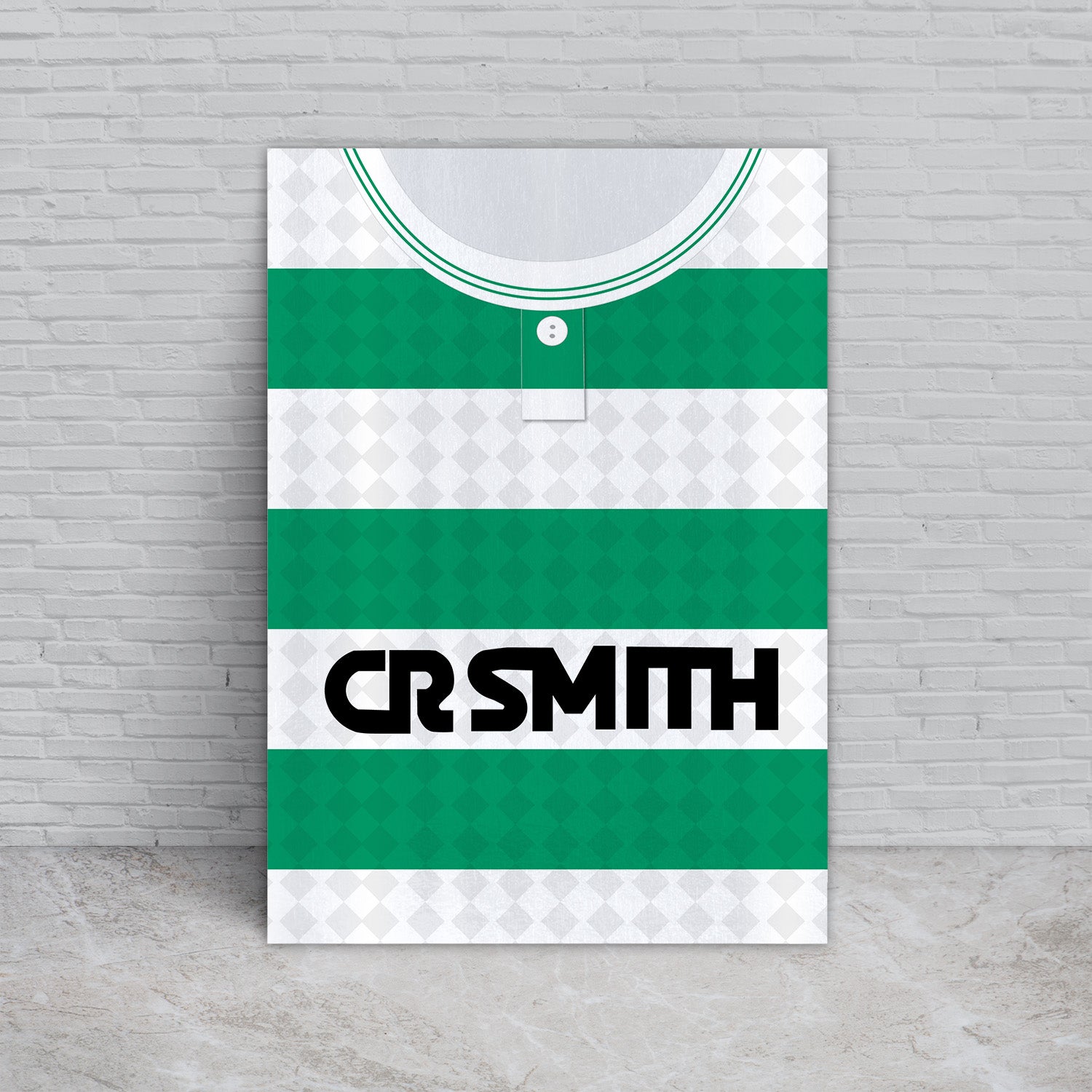 Personalised Celtic - 1988 Home Shirt - A4 Metal Sign Plaque