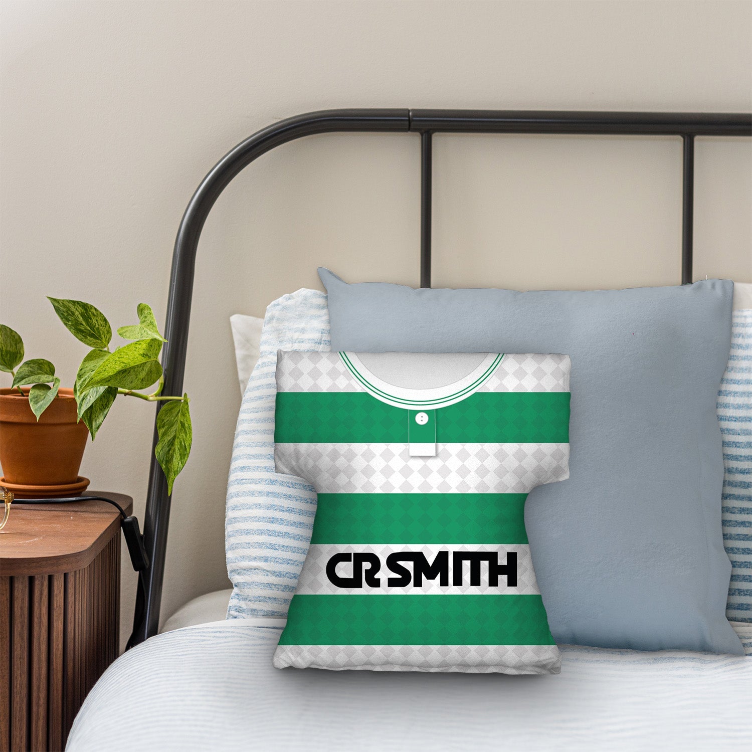 Celtic - 1988 Home Shirt - Personalised Retro Shirt Cushion