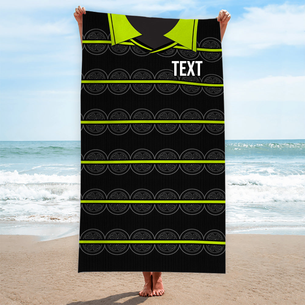 Celtic - 1999 Away Shirt - Personalised Retro Beach Towel - 150cm x 75cm