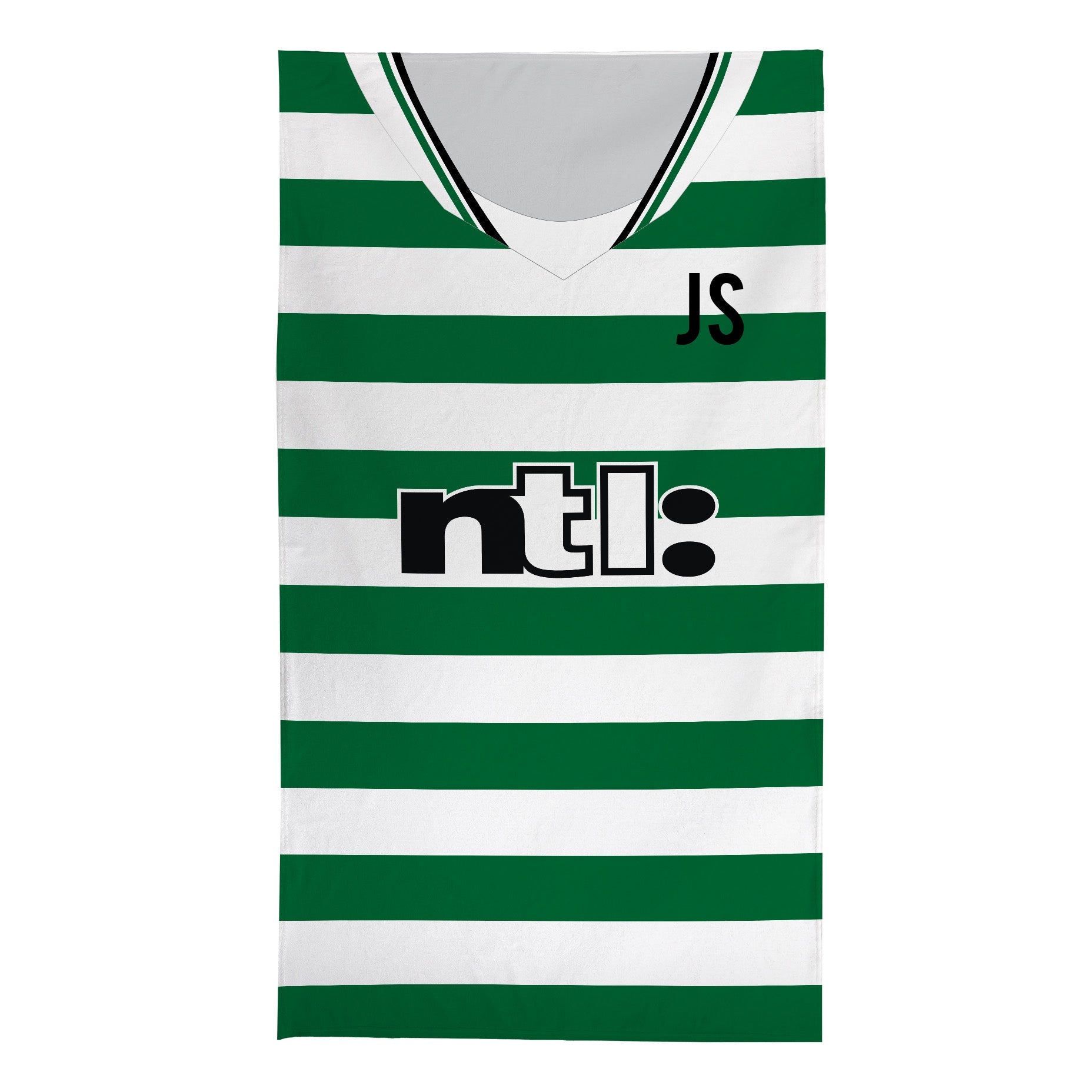 Celtic - 2001 Home Shirt - Personalised Retro Beach Towel