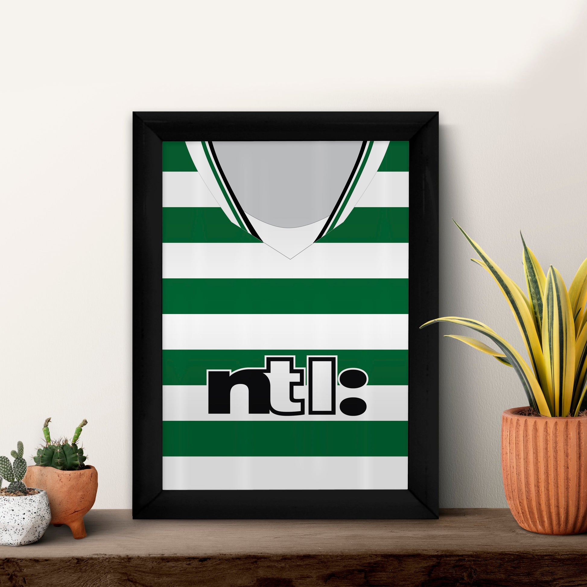 Personalised Celtic - 2001 Home Shirt - A4 Metal Sign Plaque