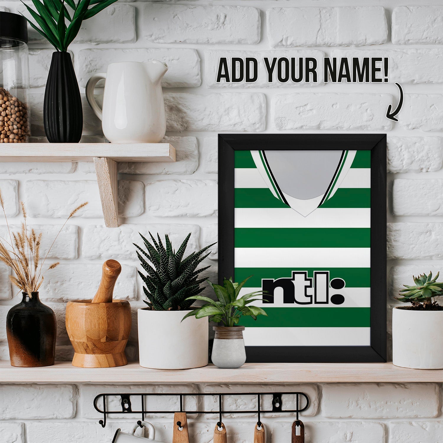 Personalised Celtic - 2001 Home Shirt - A4 Metal Sign Plaque