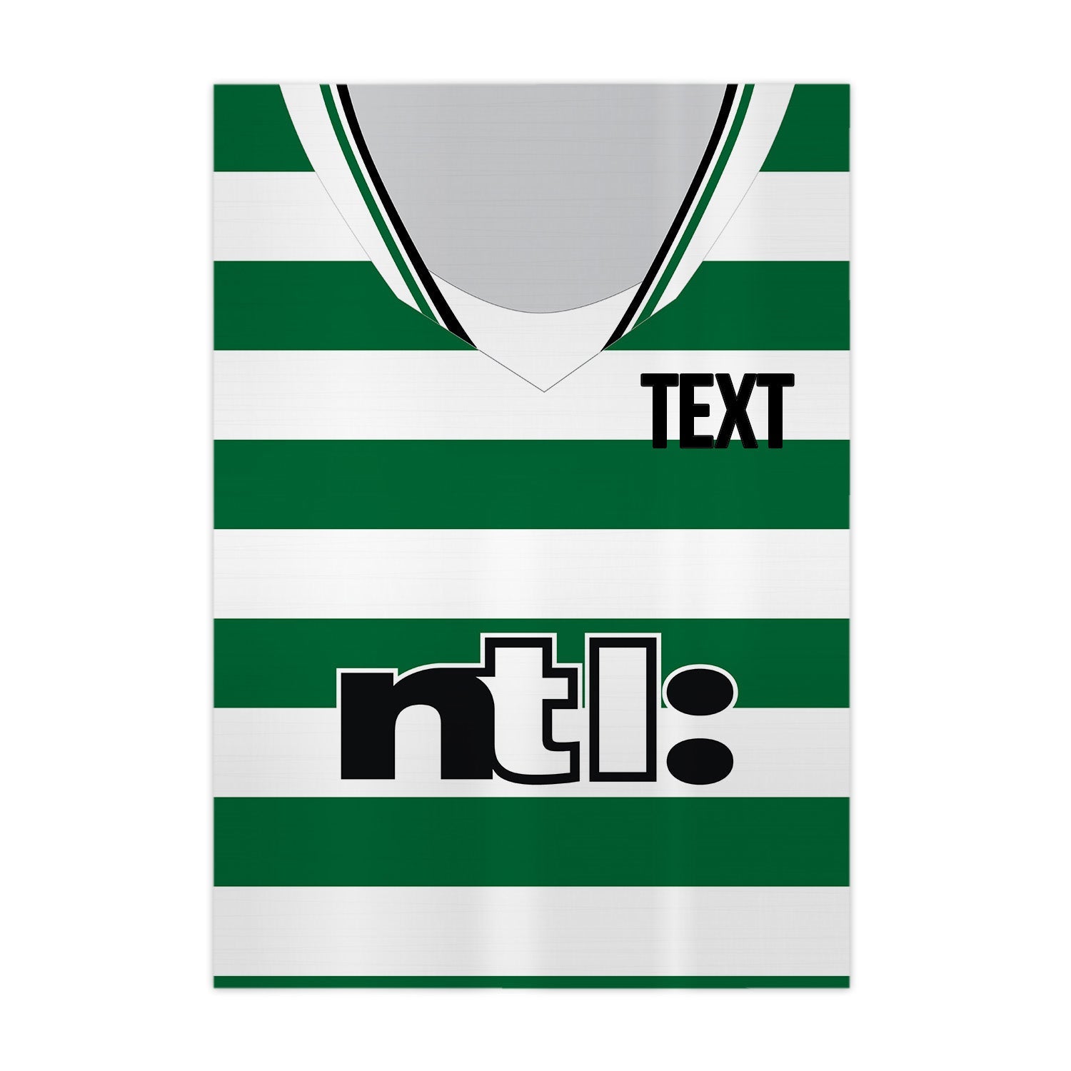 Personalised Celtic - 2001 Home Shirt - A4 Metal Sign Plaque