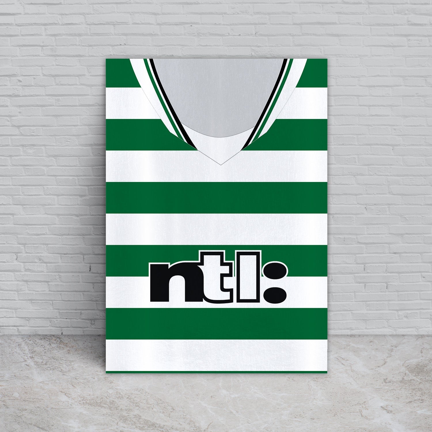 Personalised Celtic - 2001 Home Shirt - A4 Metal Sign Plaque