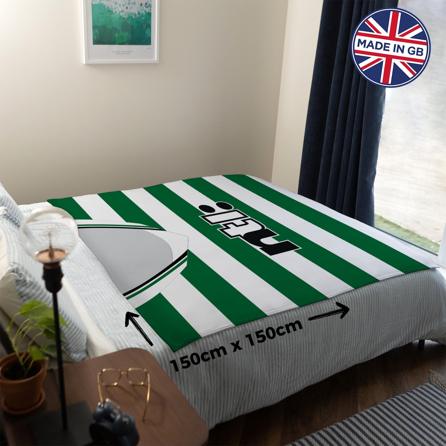 Celtic - 2001 Home Shirt - Personalised Retro Fleece Blanket