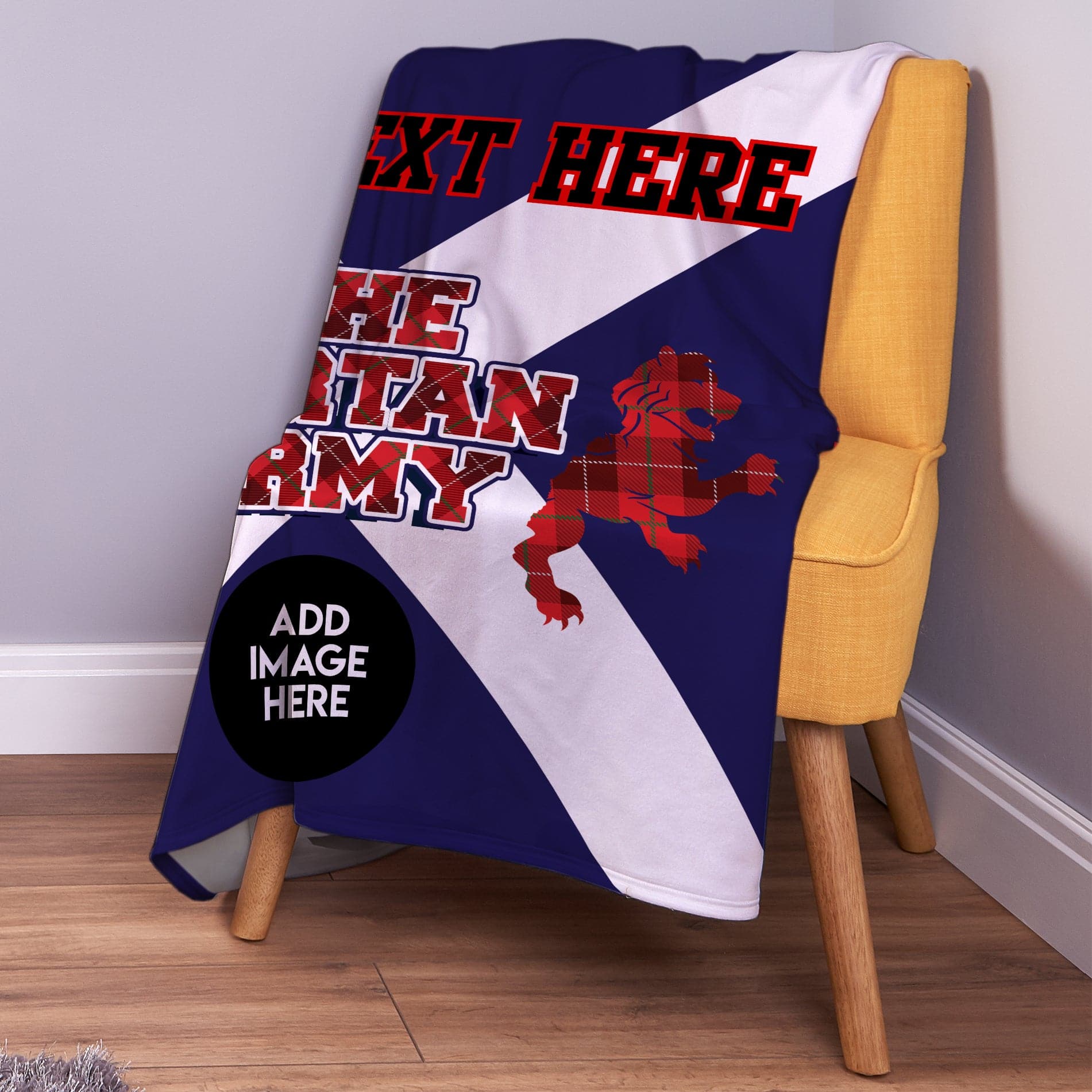 Personalised Scotland - Tartan Army - Fleece Blanket