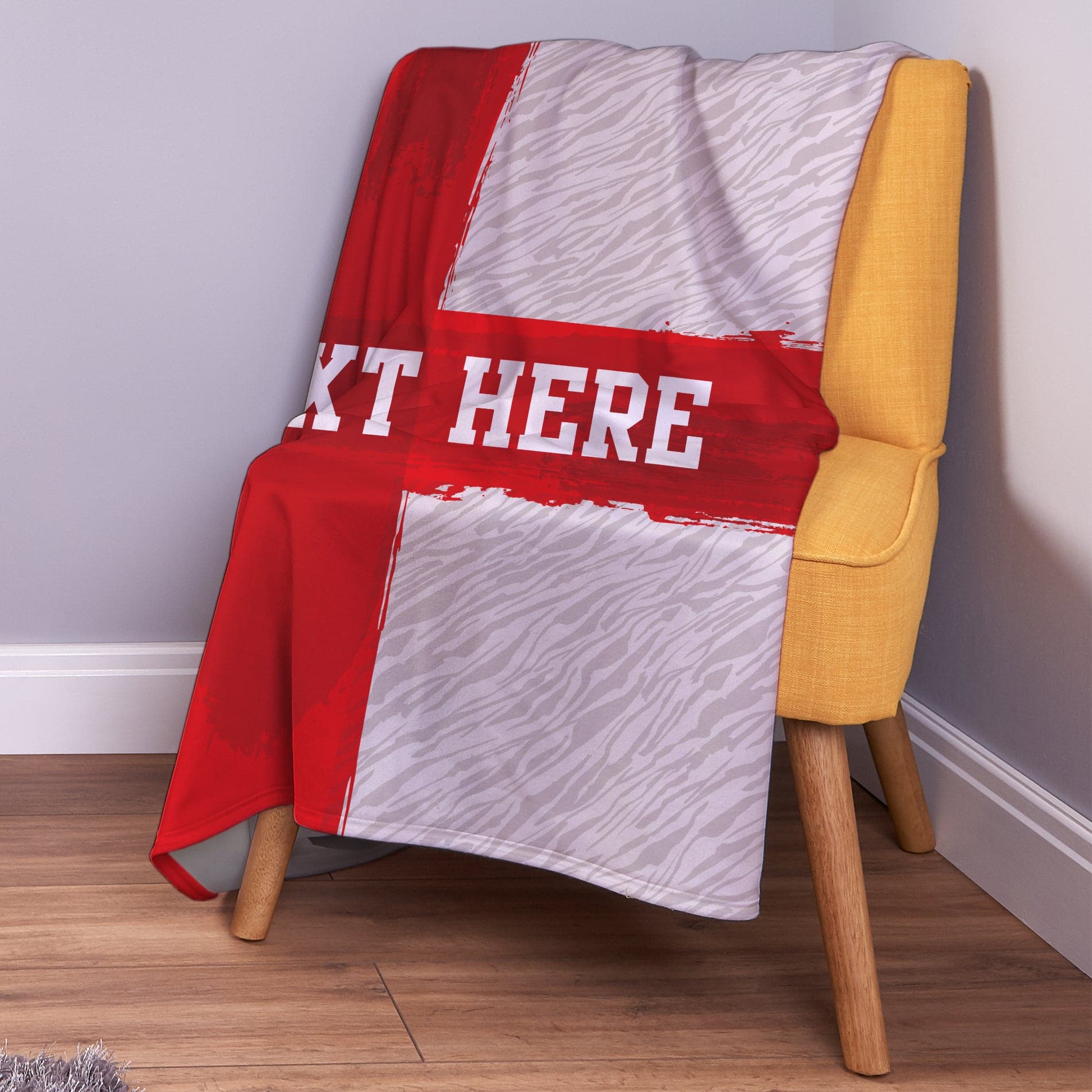 Personalised England - Zebra - Fleece Blanket