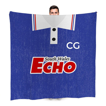 Cardiff -1992 - Home Shirt - Personalised Retro Fleece Blanket