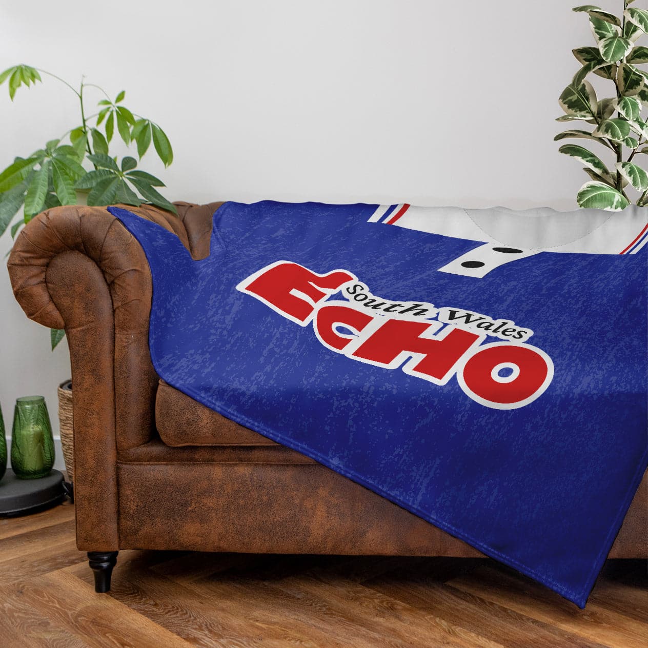 Cardiff -1992 - Home Shirt - Personalised Retro Fleece Blanket