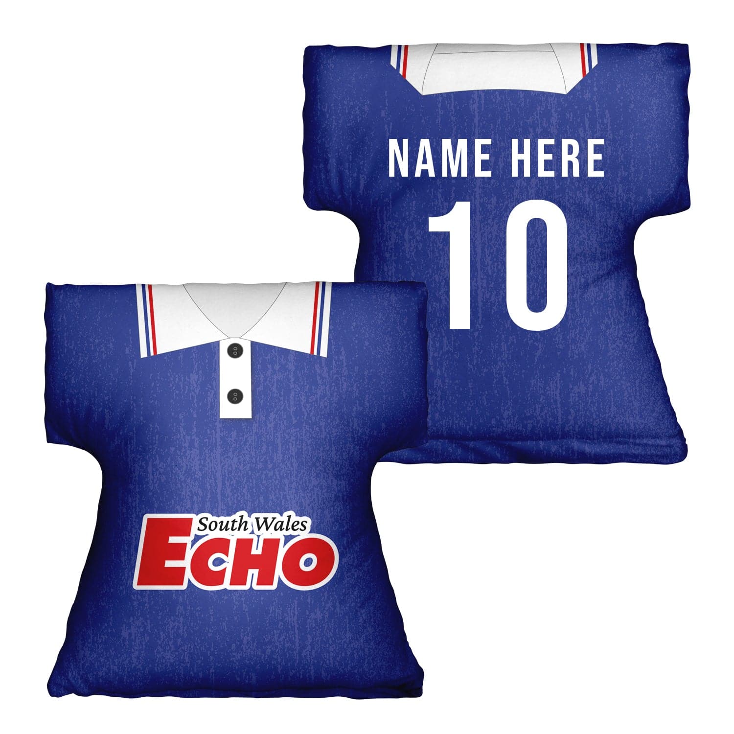 Cardiff - 1992 Home- Personalised Retro Shirt Cushion