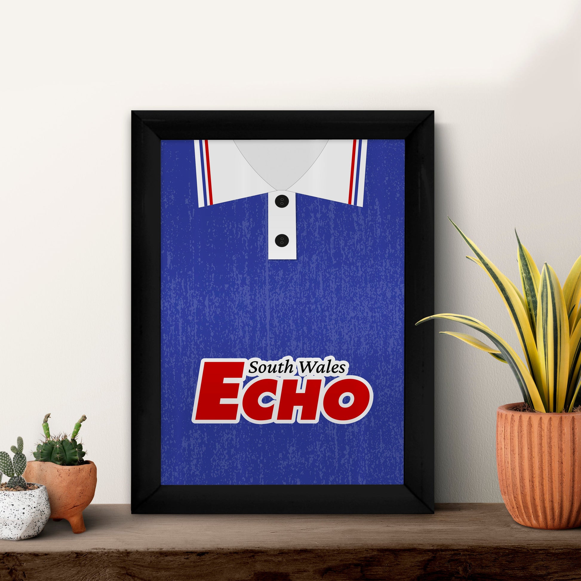 Personalised Cardiff - 1992 Home Shirt - A4 Metal Sign Plaque