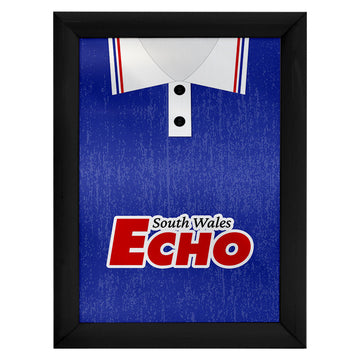 Personalised Cardiff - 1992 Home Shirt - A4 Metal Sign Plaque - Frame Options Available