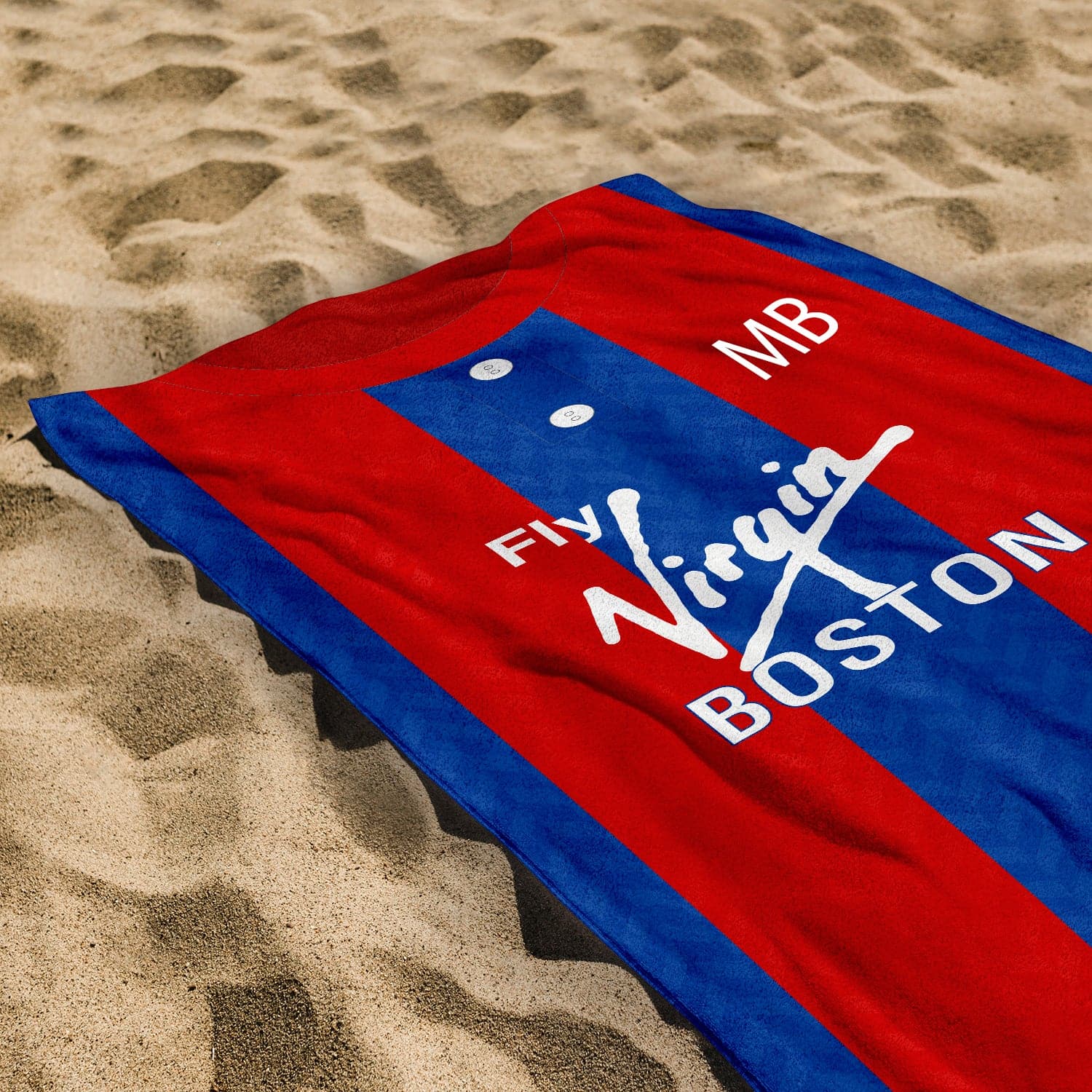 Crystal Palace -1991 HOME Shirt - Personalised Retro Beach Towel - 150cm x 75cm