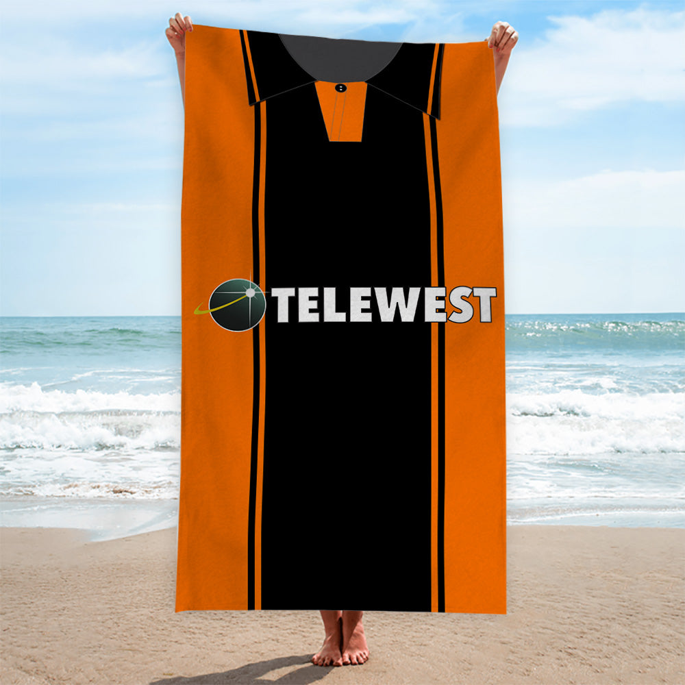 Dundee United 2000 Home Shirt - Personalised Lightweight, Microfibre Retro Beach Towel