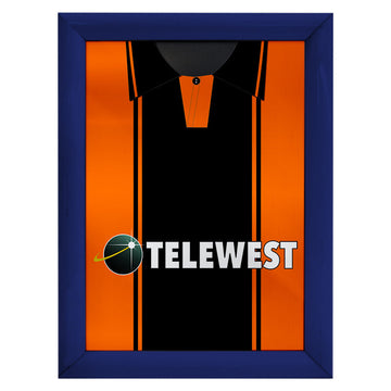 Dundee U Retro United - 2000 Home Shirt - A4 Personalised Metal Sign Plaque - Frame Options Available