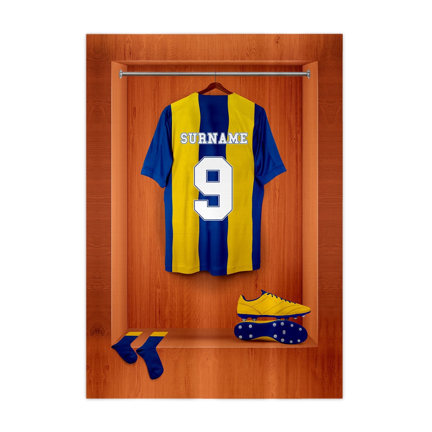 Leeds '94 Retro Shirt Dressing Room - A4 Metal Sign Plaque - Frame Options Available