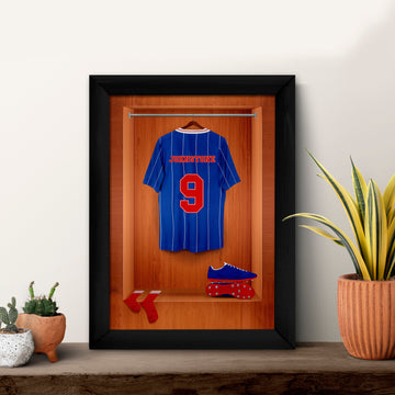 Rangers '84 Retro Shirt Dressing Room - A4 Metal Sign Plaque - Frame Options Available