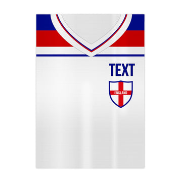 Personalised England - 1982 Home Shirt - A4 Metal Sign Plaque - Frame Options Available