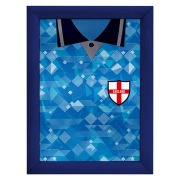 Personalised England - 1990 Third Shirt - A4 Metal Sign Plaque - Frame Options Available