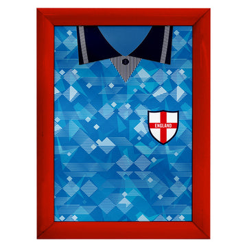 Personalised England - 1990 Third Shirt - A4 Metal Sign Plaque - Frame Options Available