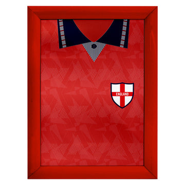 Personalised England - 1990 Away Shirt - A4 Metal Sign Plaque - Frame Options Available