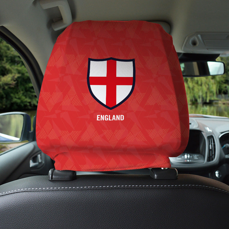England 1990 Away - Retro Football Shirt - Pack of 2 - Car Seat Headrest Covers